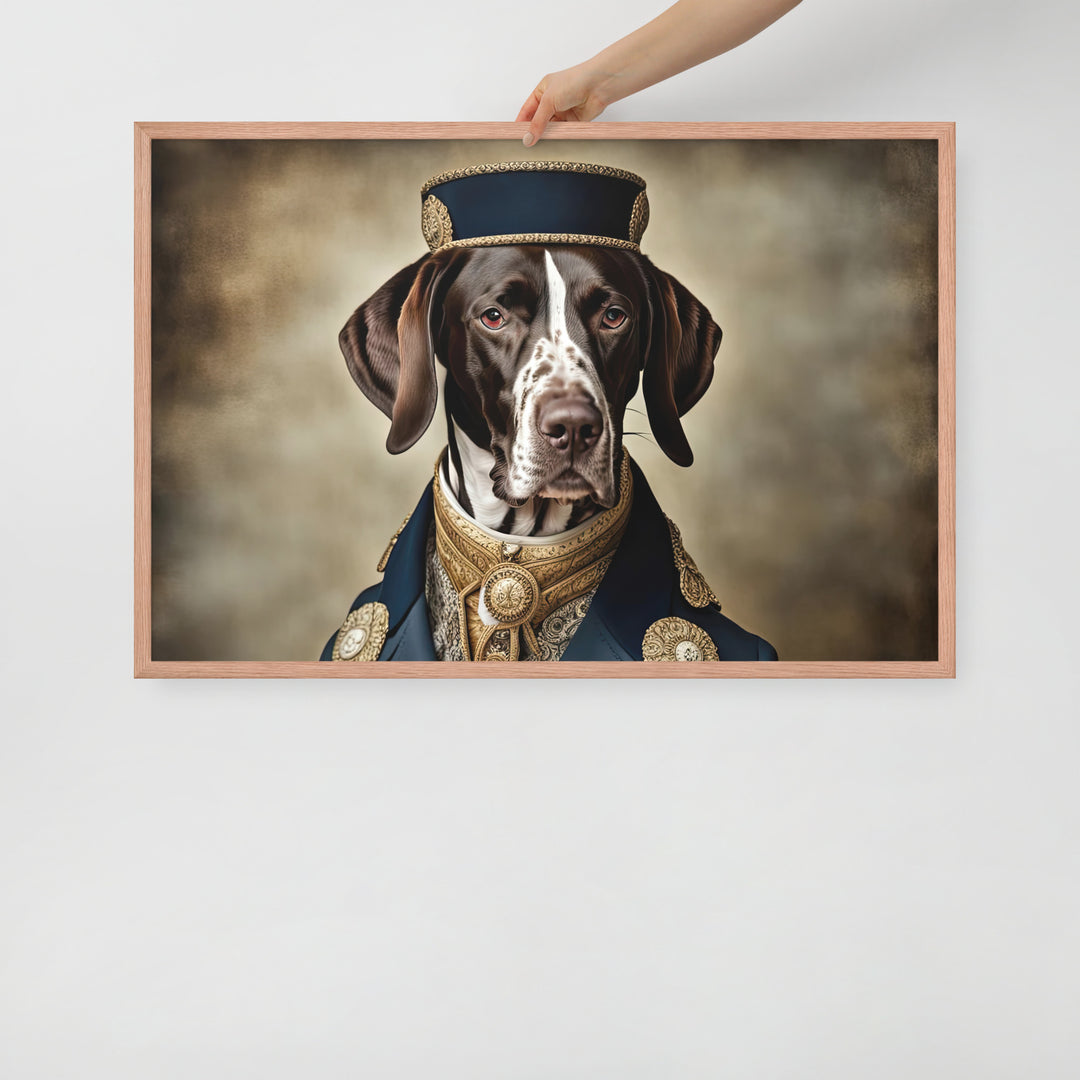 German Shorthaired Pointer- Framed poster v3