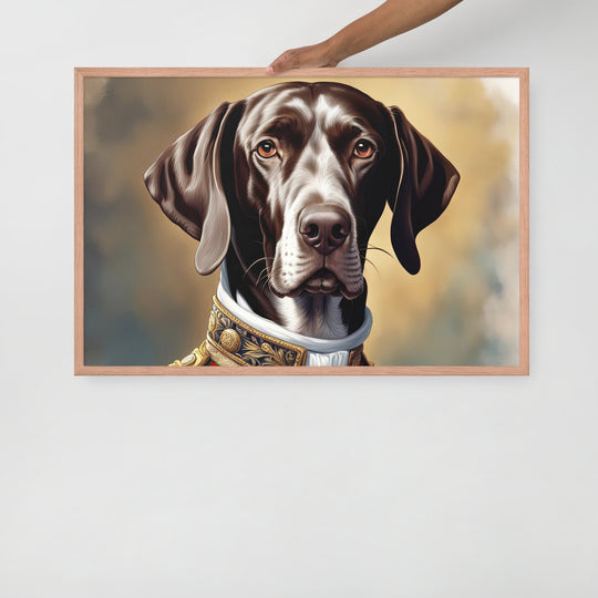 German Shorthaired Pointer- Framed poster v4