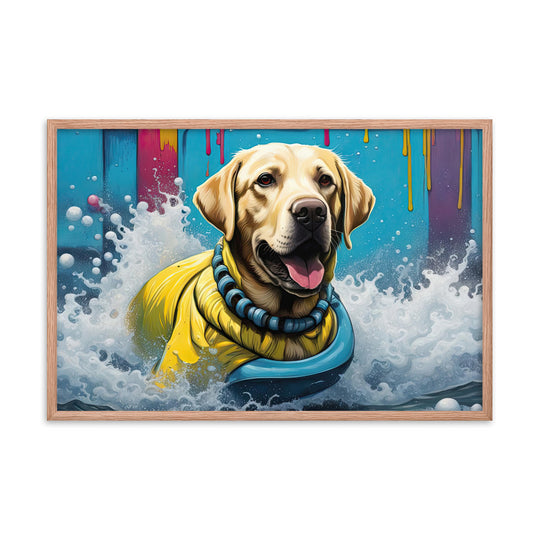 Framed poster-Labrador Retriever