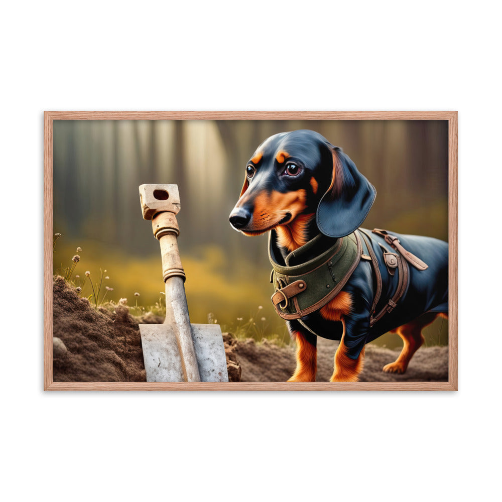 Dachshund- Framed poster v4