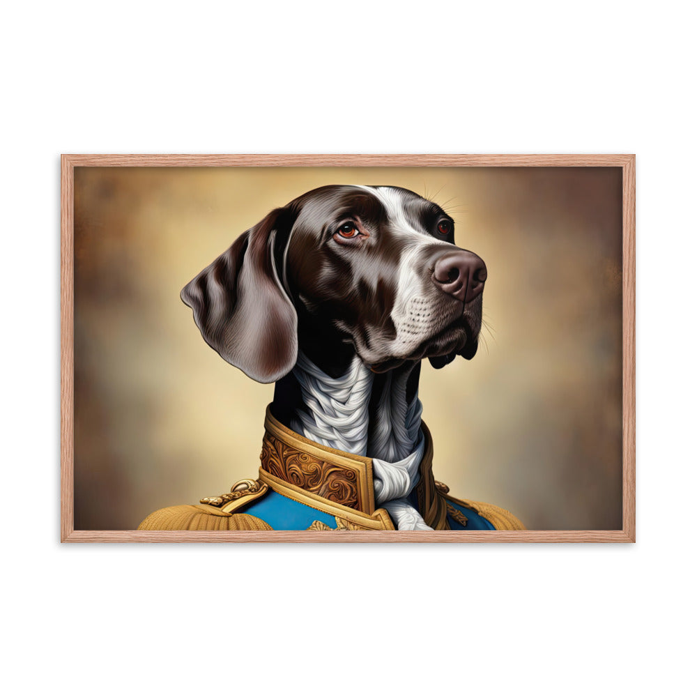 German Shorthaired Pointer- Framed poster v2