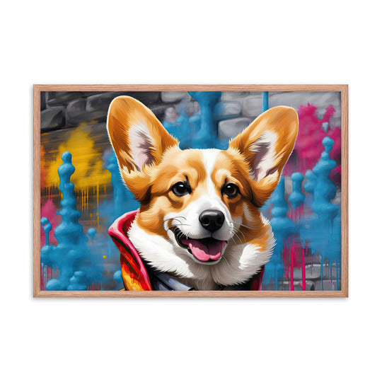 Pembroke Welsh Corgi- Framed poster v5