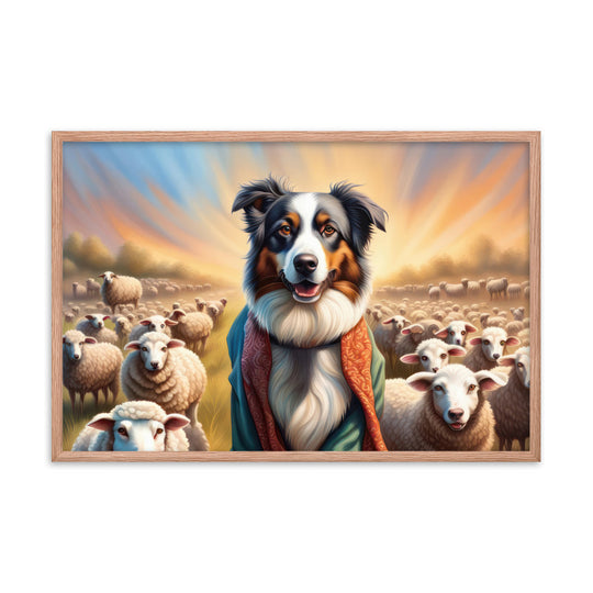 Australian Shepherd- Framed poster