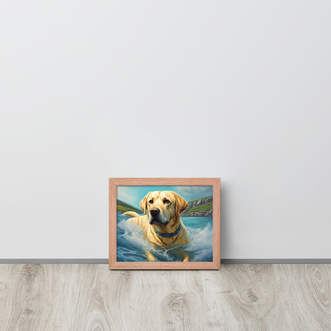 Framed poster-Labrador Retriever V2