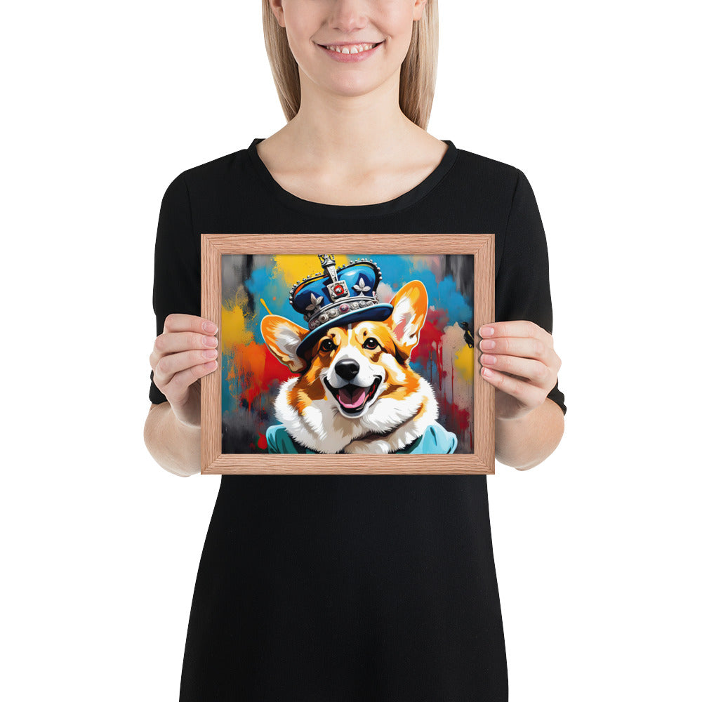 Pembroke Welsh Corgi- Framed poster v2