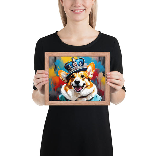 Pembroke Welsh Corgi- Framed poster v2