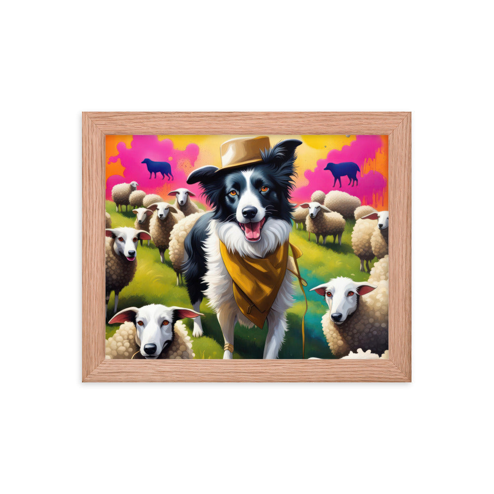 Australian Shepherd- Framed poster v2