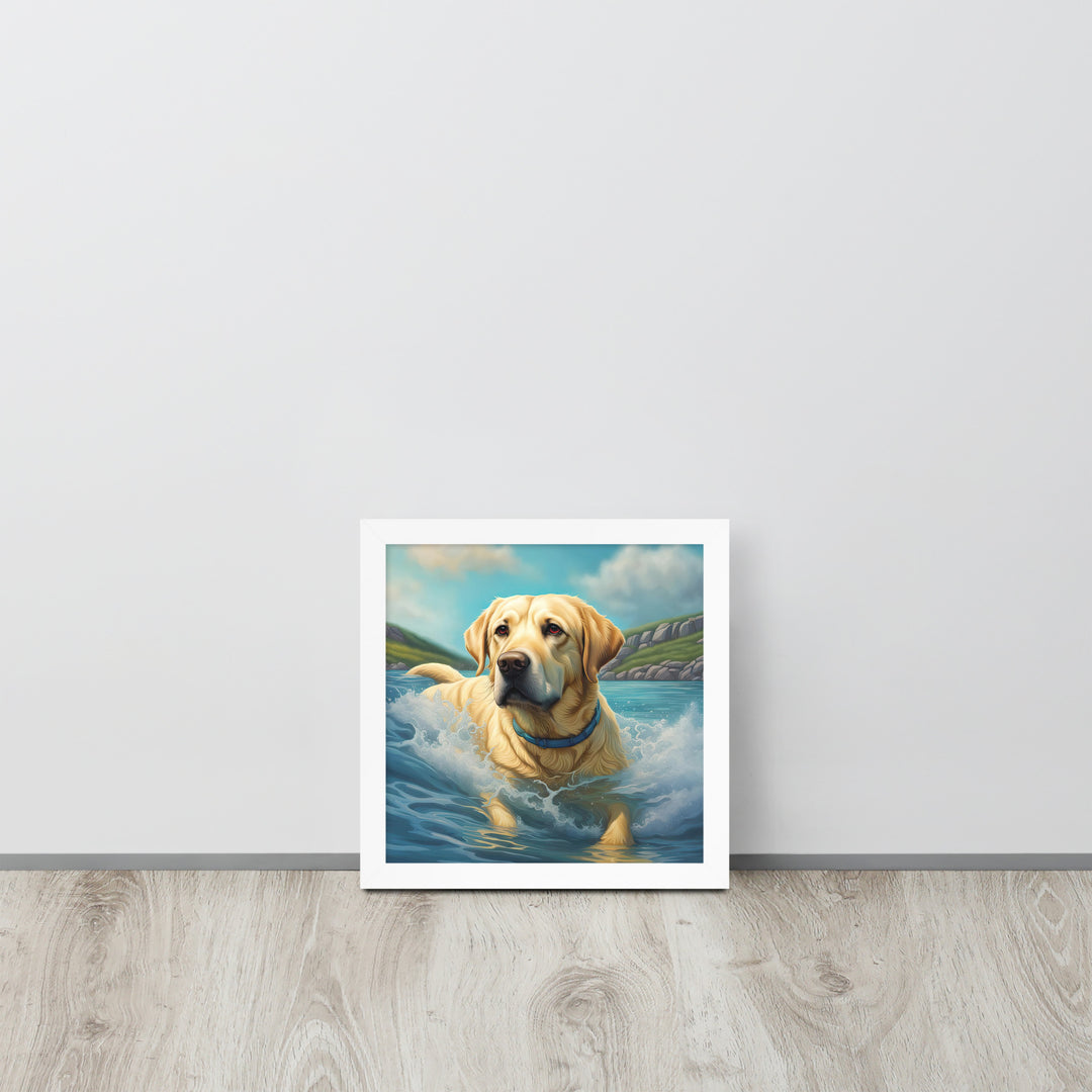 Framed poster-Labrador Retriever V2