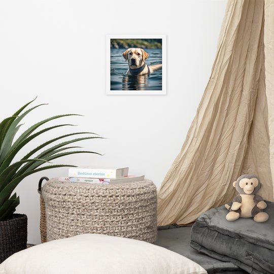 Framed poster-Labrador Retriever V3