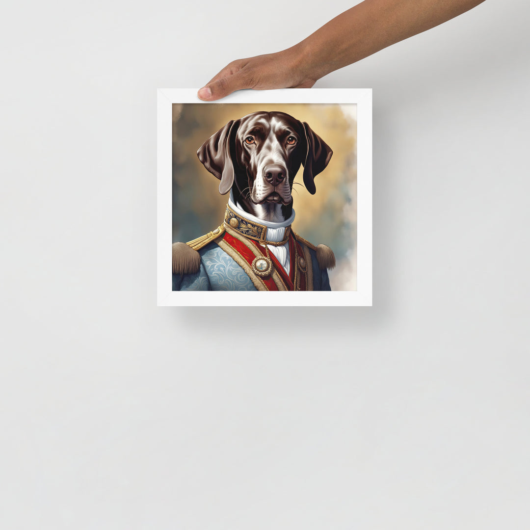 German Shorthaired Pointer- Framed poster v4