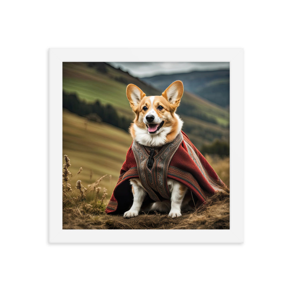 Pembroke Welsh Corgi- Framed poster v4