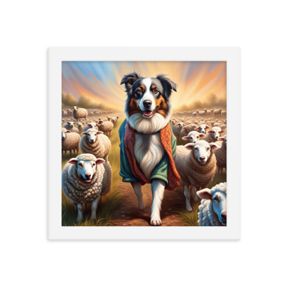 Australian Shepherd- Framed poster