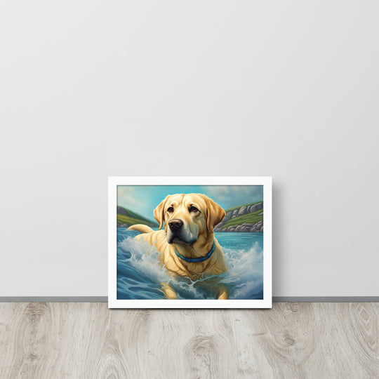 Framed poster-Labrador Retriever V2