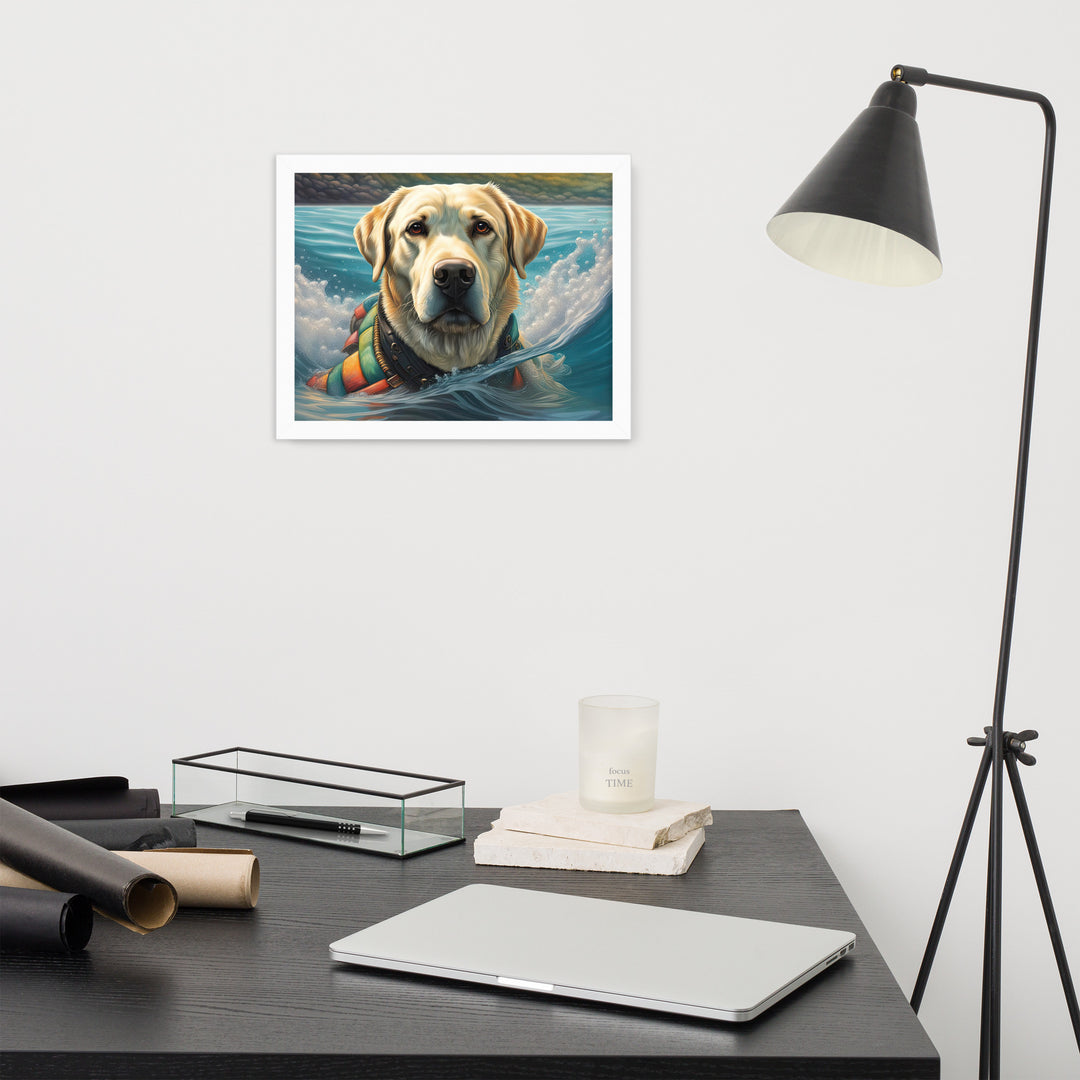 Framed poster-Labrador Retriever V4