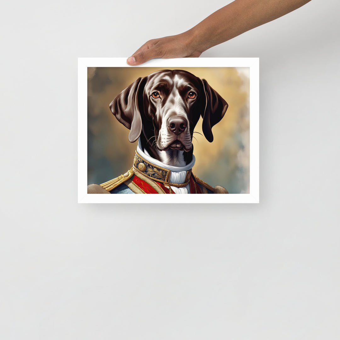 German Shorthaired Pointer- Framed poster v4