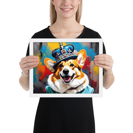 Pembroke Welsh Corgi- Framed poster v2
