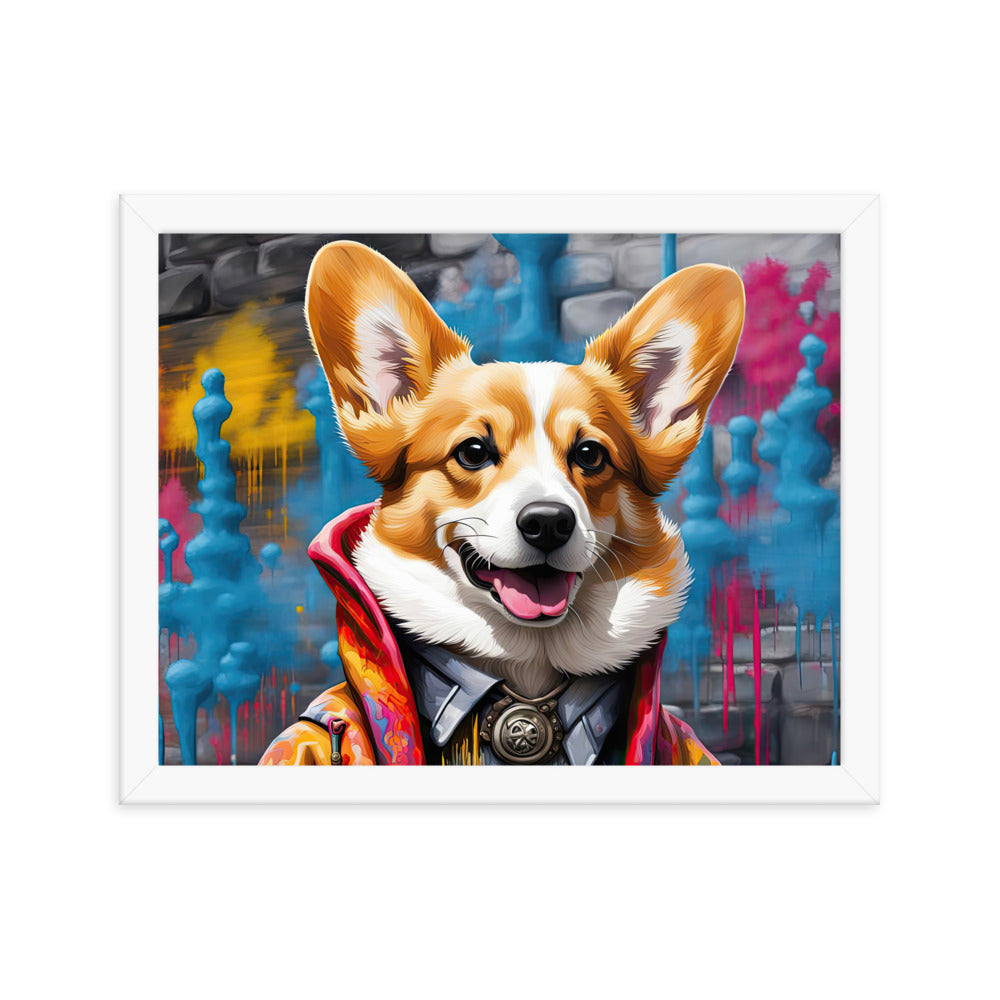 Pembroke Welsh Corgi- Framed poster v5