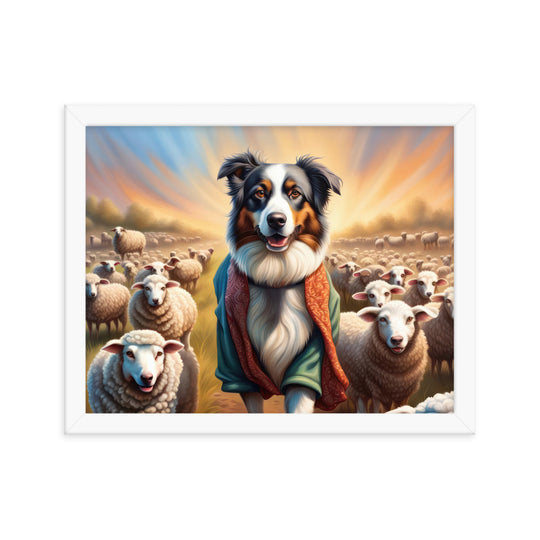 Australian Shepherd- Framed poster