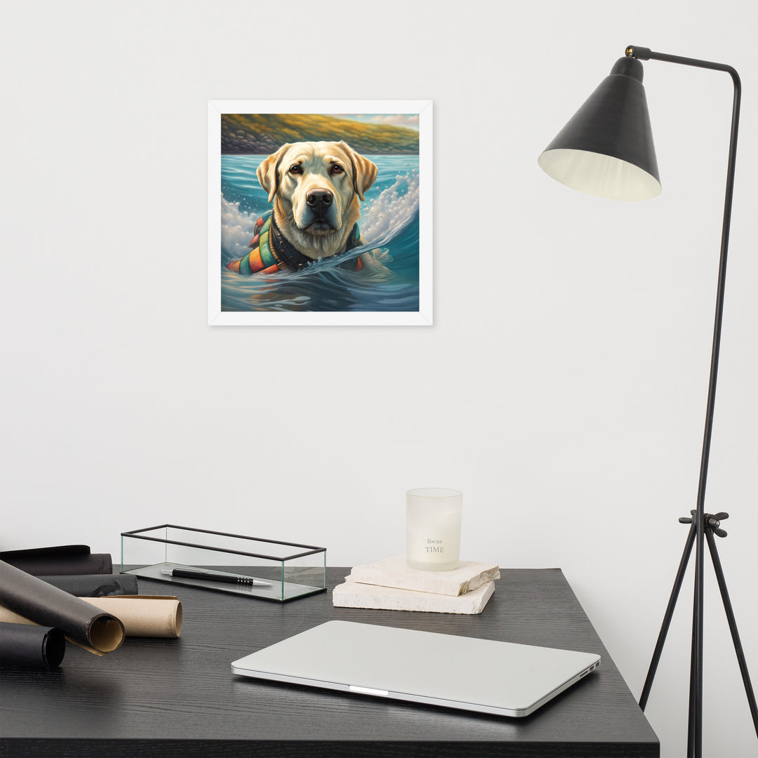 Framed poster-Labrador Retriever V4