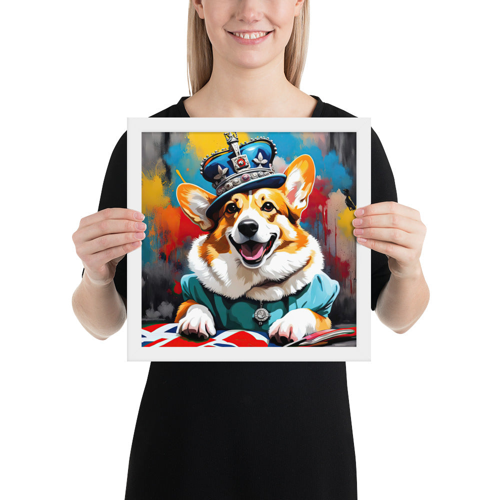 Pembroke Welsh Corgi- Framed poster v2
