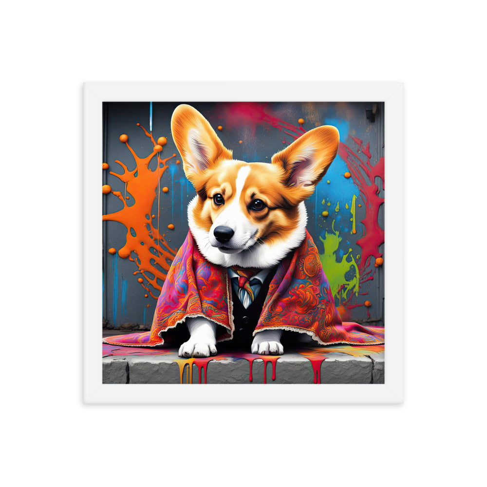 Pembroke Welsh Corgi- Framed poster v3