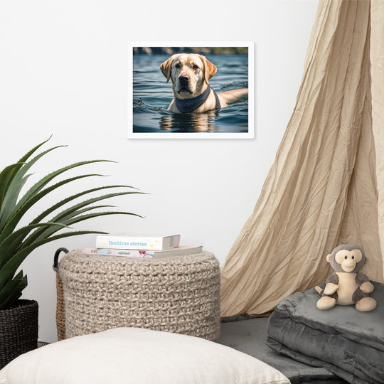 Framed poster-Labrador Retriever V3