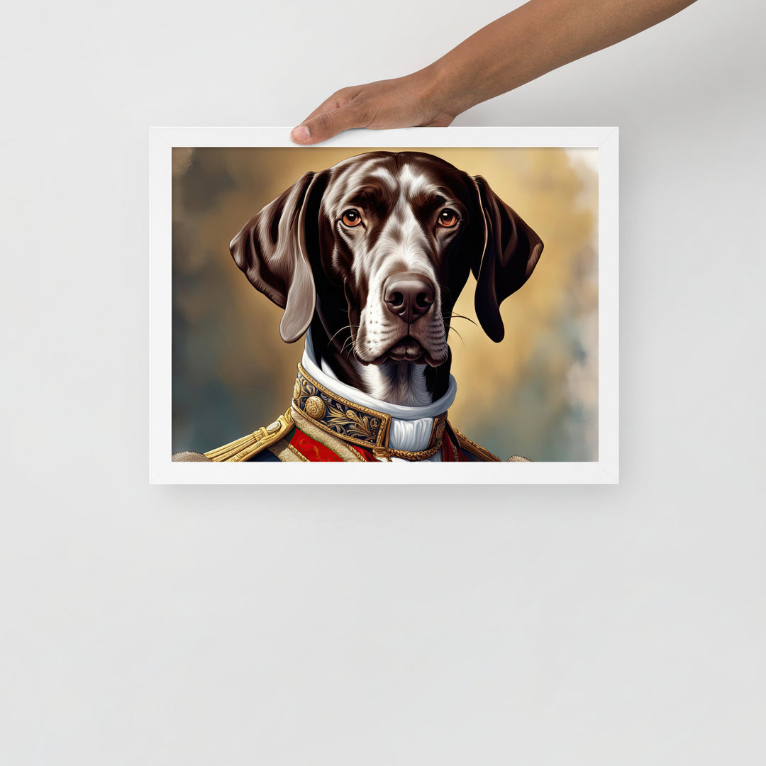 German Shorthaired Pointer- Framed poster v4