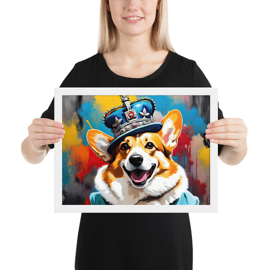 Pembroke Welsh Corgi- Framed poster v2