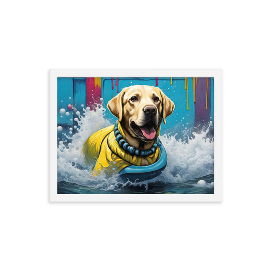 Framed poster-Labrador Retriever