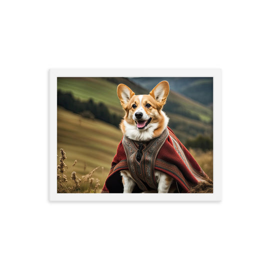 Pembroke Welsh Corgi- Framed poster v4