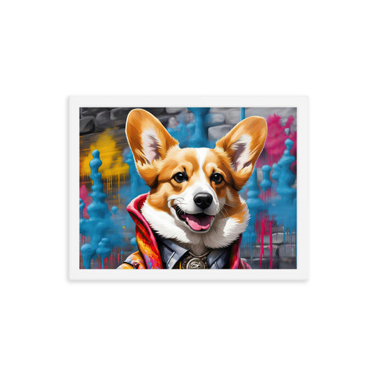 Pembroke Welsh Corgi- Framed poster v5