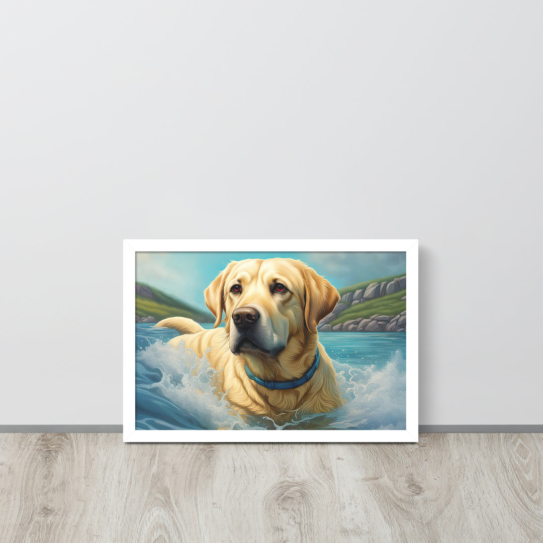 Framed poster-Labrador Retriever V2