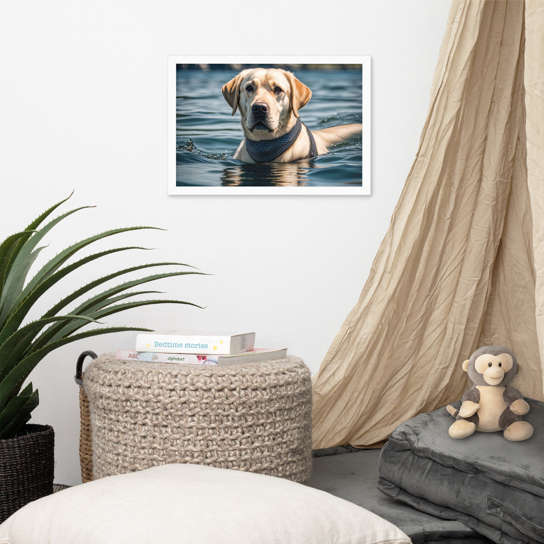 Framed poster-Labrador Retriever V3