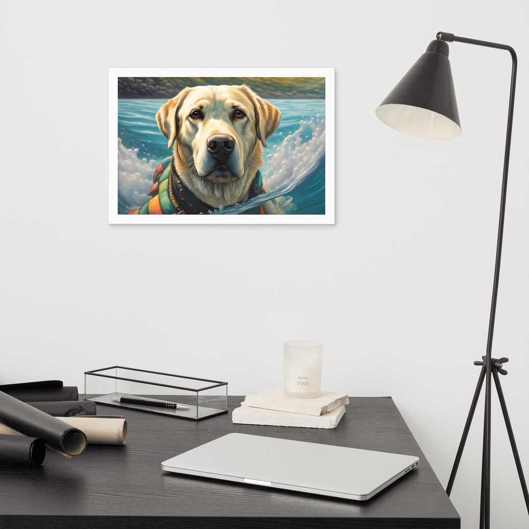 Framed poster-Labrador Retriever V4