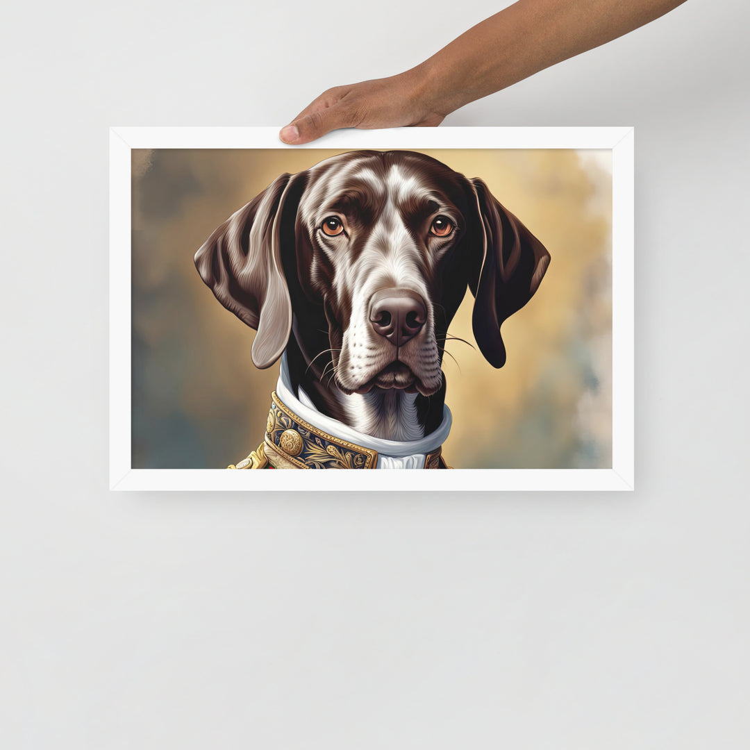 German Shorthaired Pointer- Framed poster v4