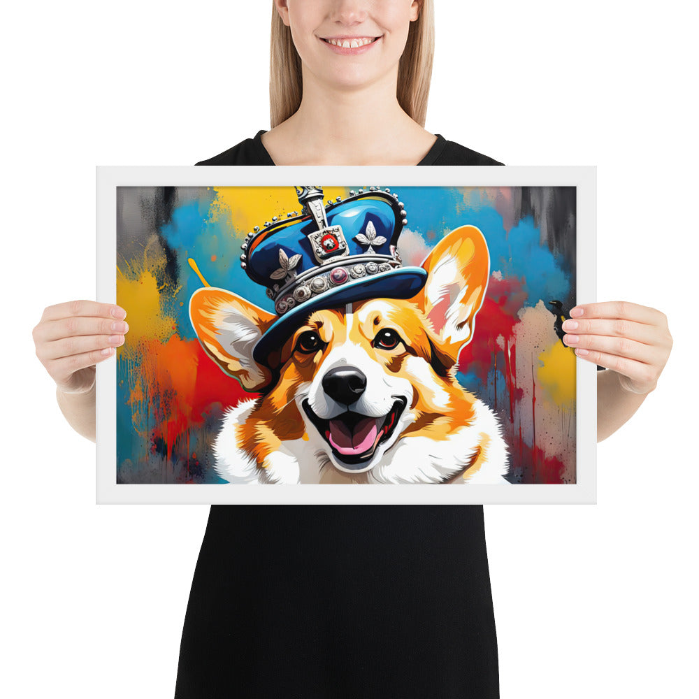 Pembroke Welsh Corgi- Framed poster v2