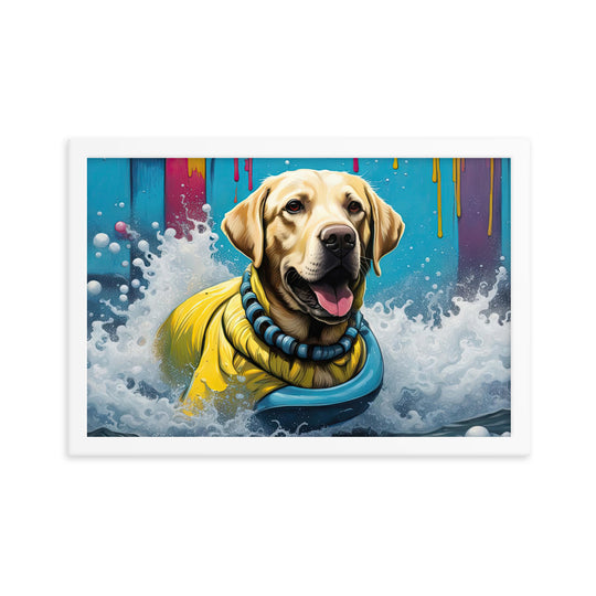 Framed poster-Labrador Retriever