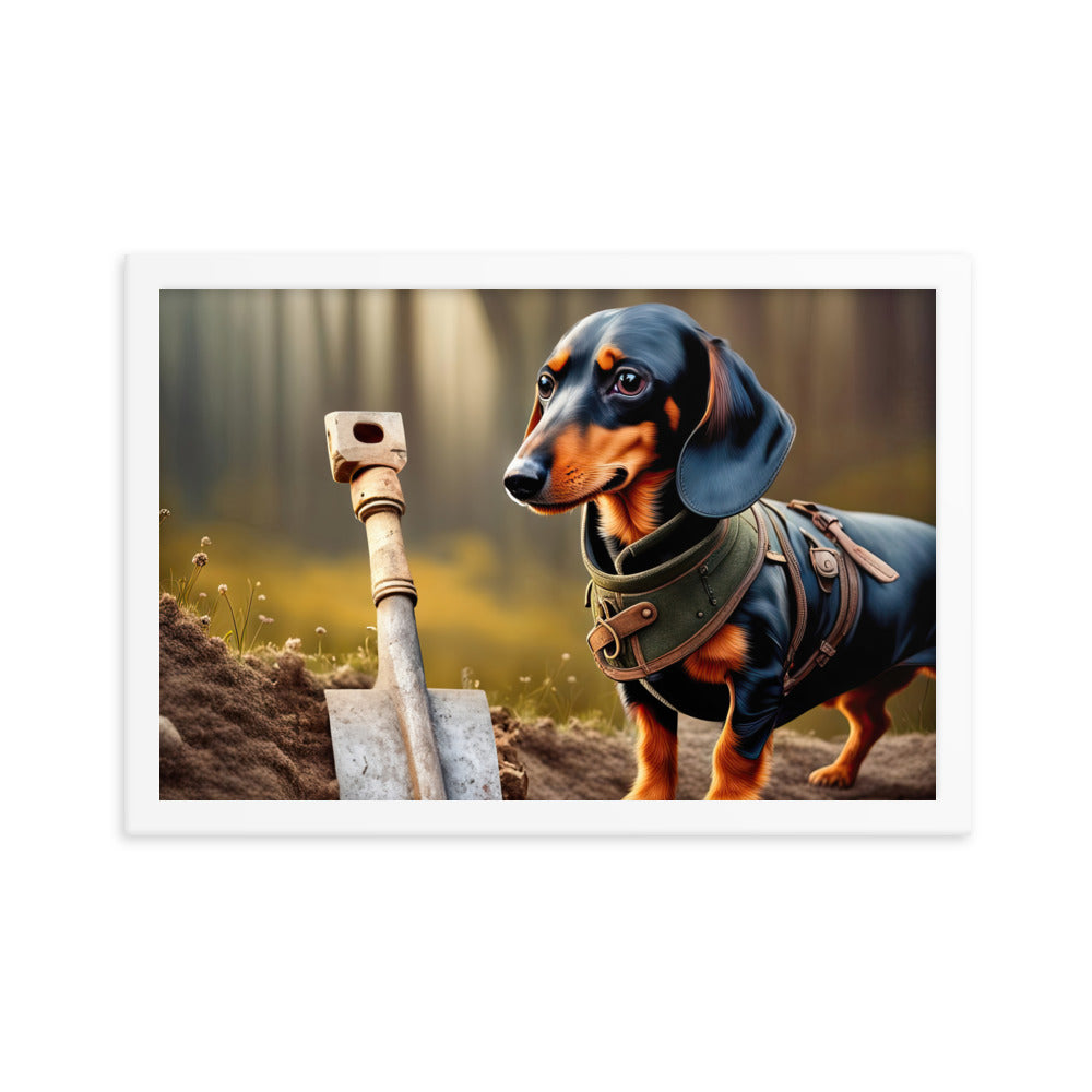 Dachshund- Framed poster v4