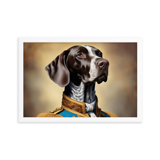 German Shorthaired Pointer- Framed poster v2