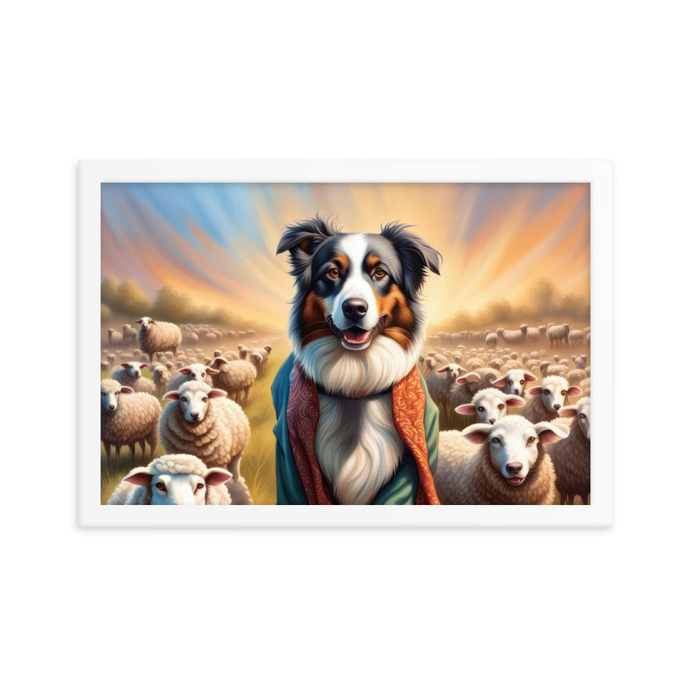 Australian Shepherd- Framed poster