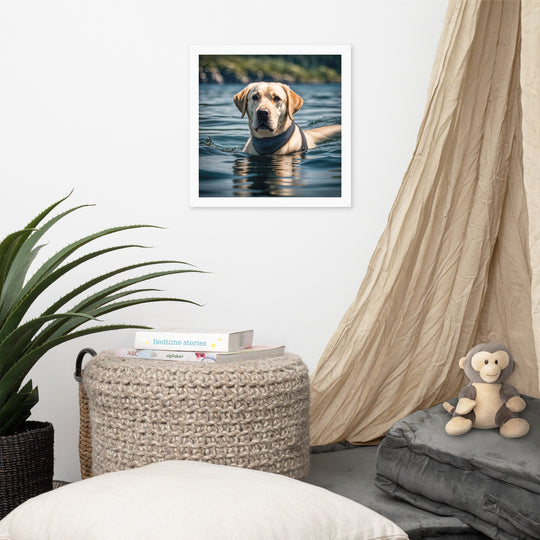 Framed poster-Labrador Retriever V3