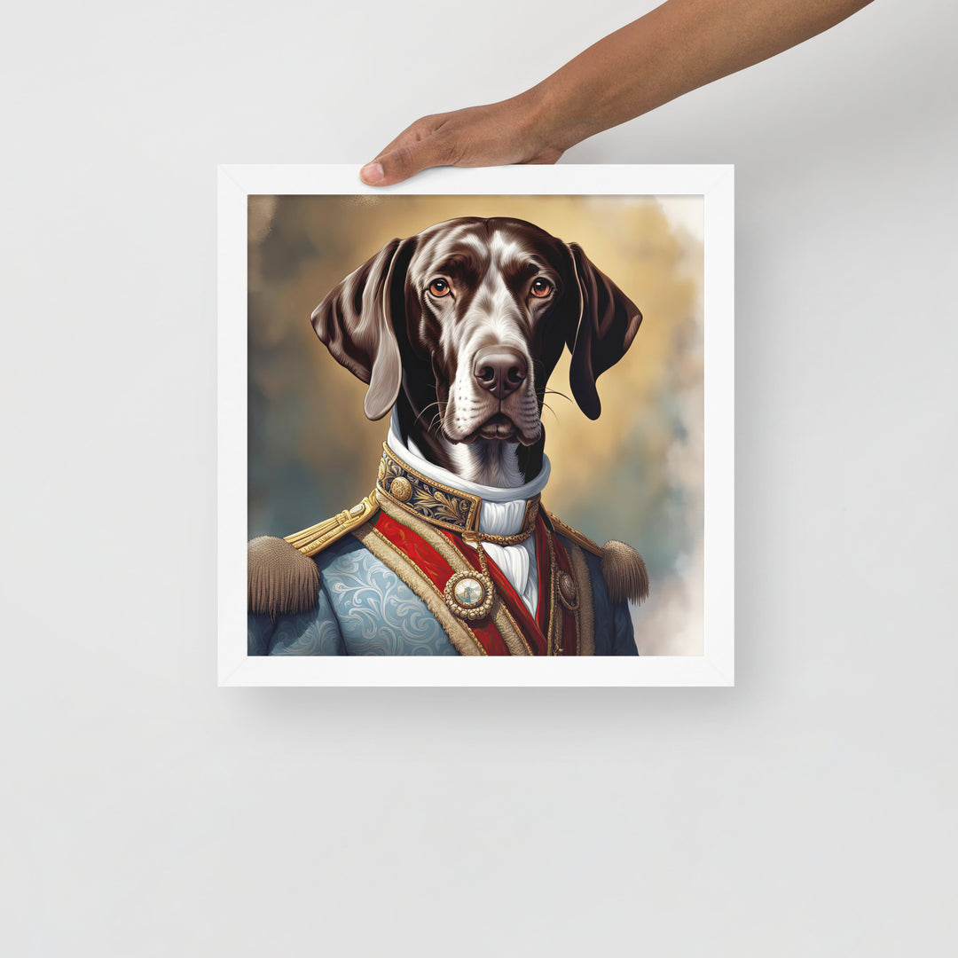 German Shorthaired Pointer- Framed poster v4