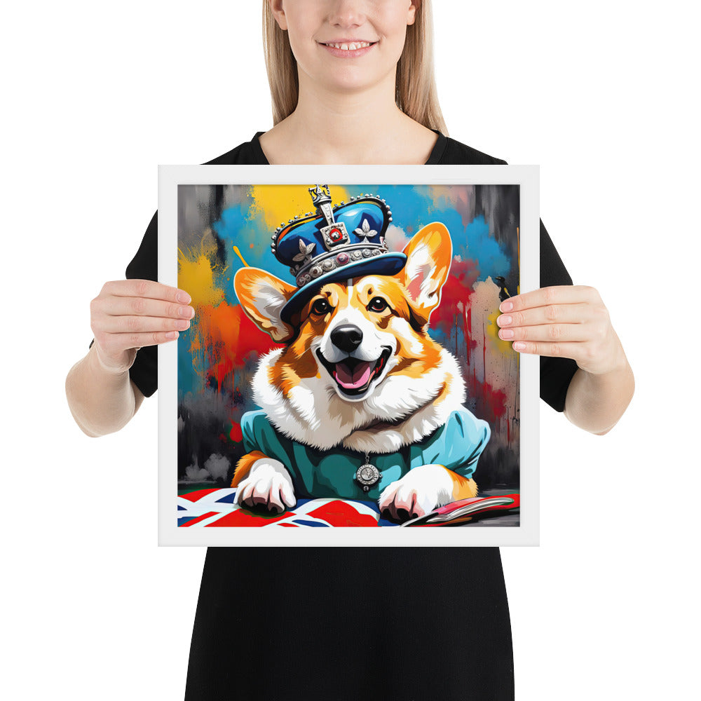 Pembroke Welsh Corgi- Framed poster v2