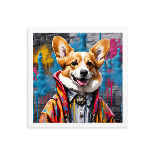 Pembroke Welsh Corgi- Framed poster v5