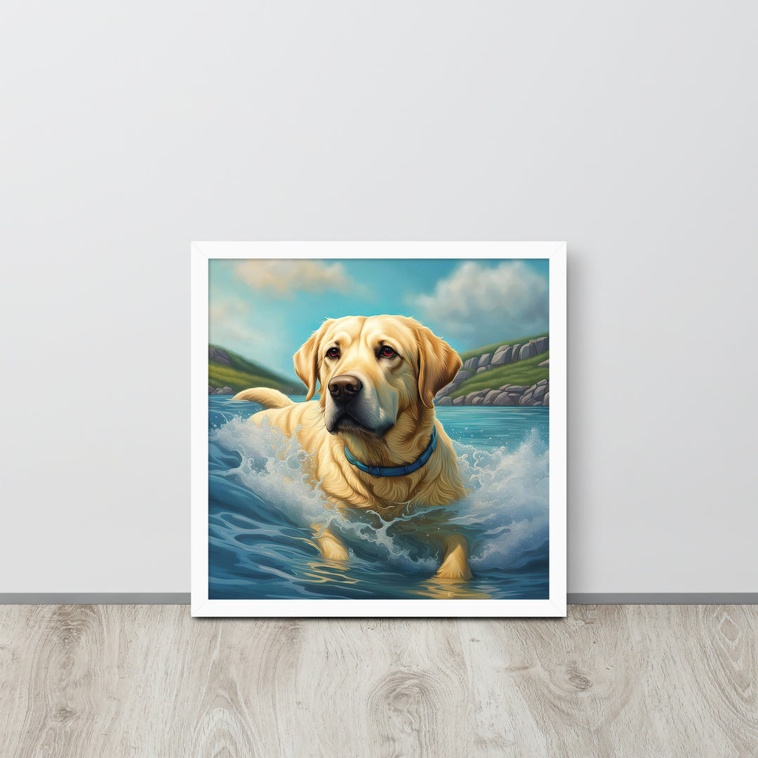 Framed poster-Labrador Retriever V2