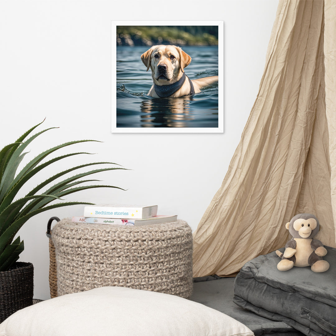 Framed poster-Labrador Retriever V3