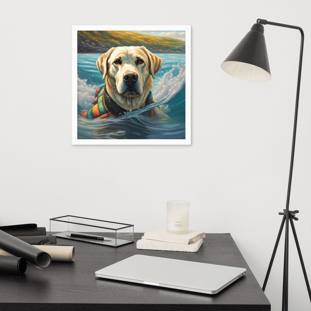 Framed poster-Labrador Retriever V4