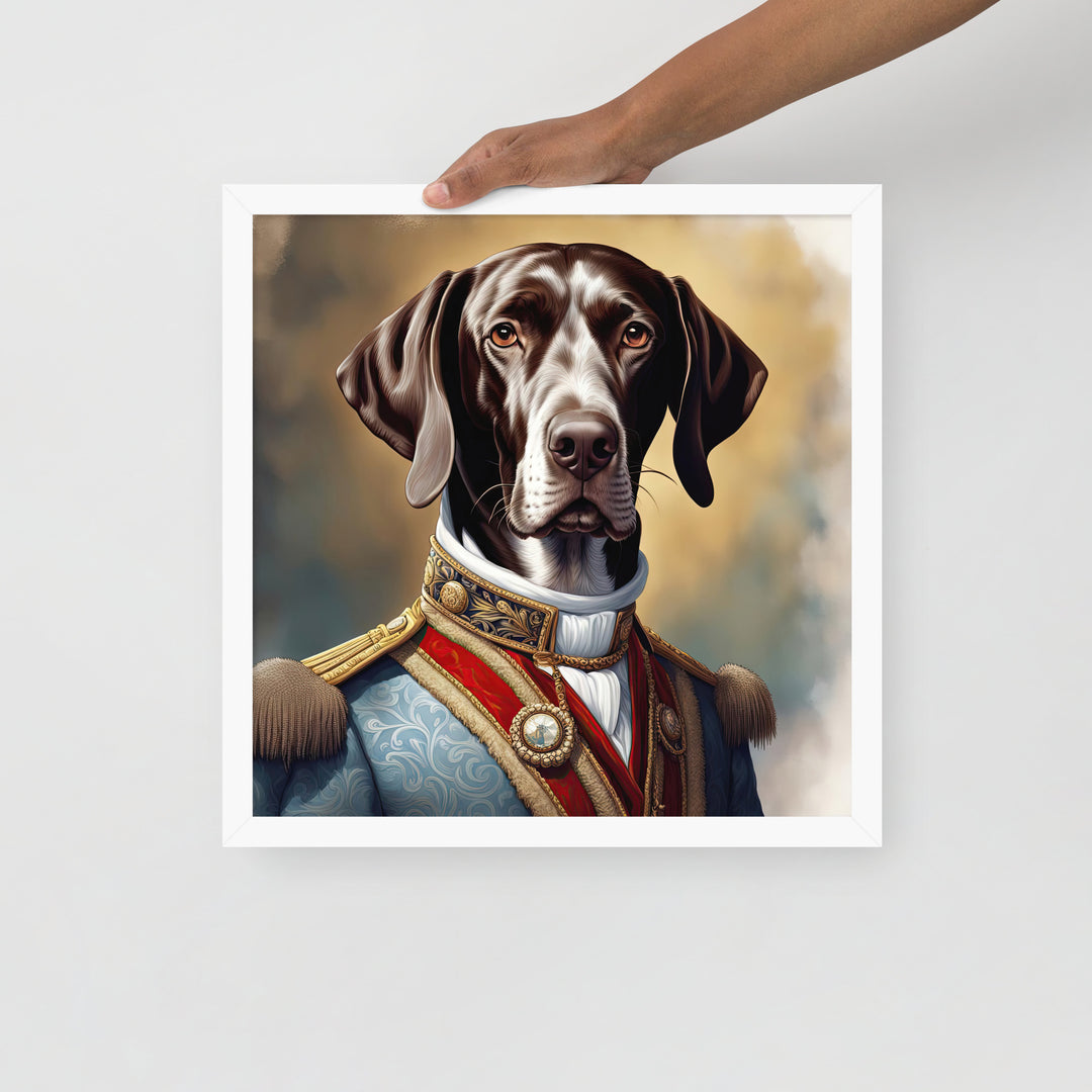 German Shorthaired Pointer- Framed poster v4