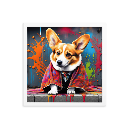Pembroke Welsh Corgi- Framed poster v3