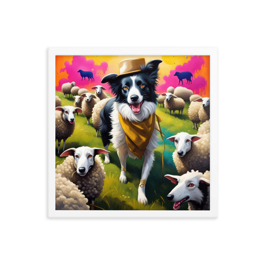 Australian Shepherd- Framed poster v2